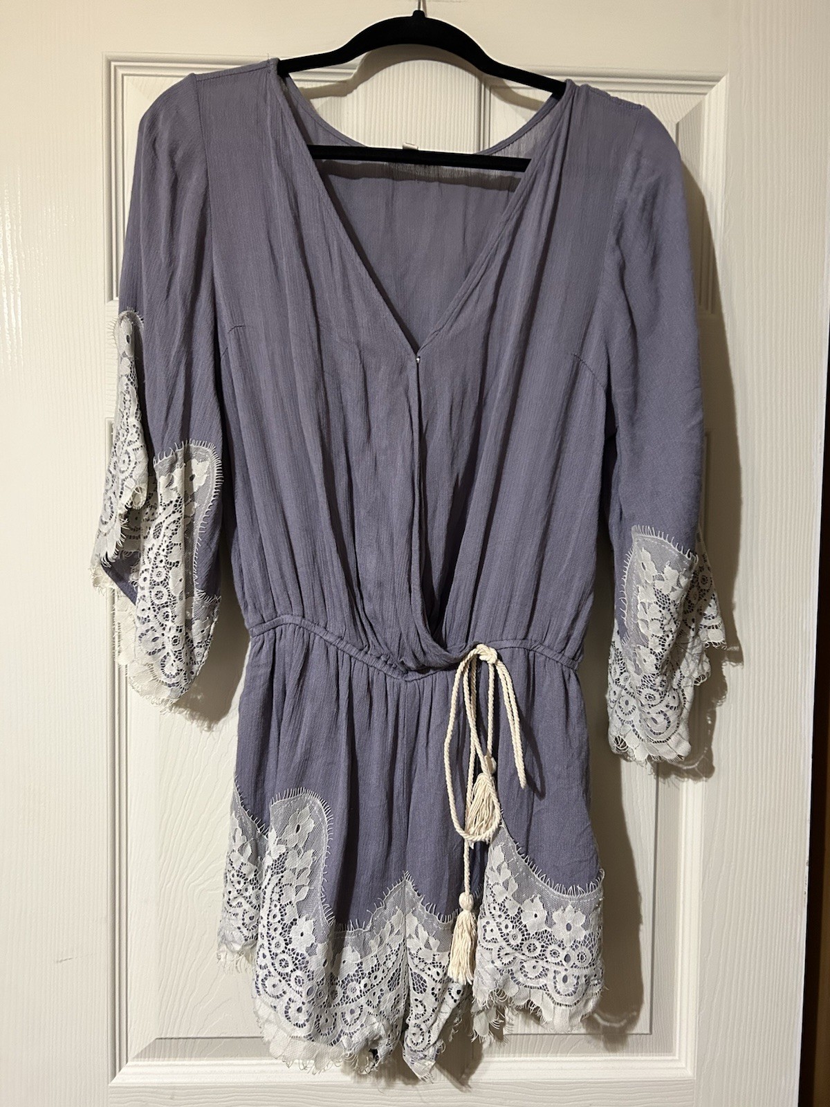 Umgee Romper Lace Trimmed Fairy Grunge Whimsy Goth Beach Cruise Women’s Size S
