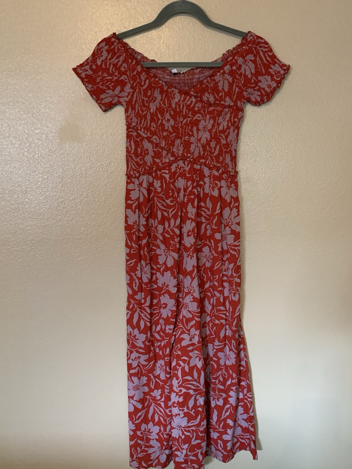 Patrons Of Peace Smocked Jumpsuit Size XS Boho