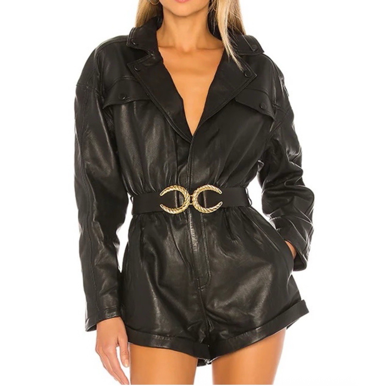 L’Academie Leather nova romper size M