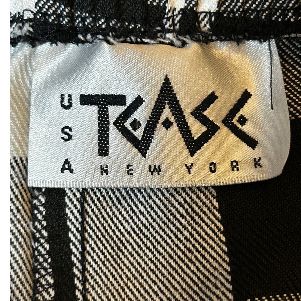 TEASE NEW YORK Black & White Women’s Plaid Flare Overall Style Pant Suit