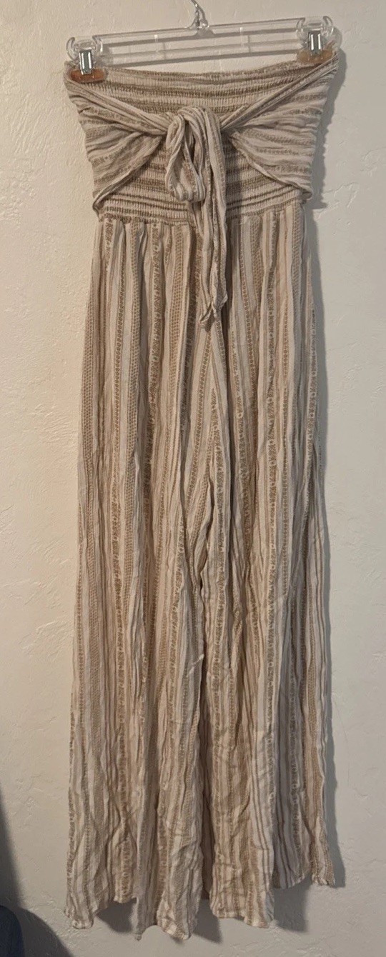 Audrey Parks & Francesca Strapless Wide Legs Size XS Jumpsuit