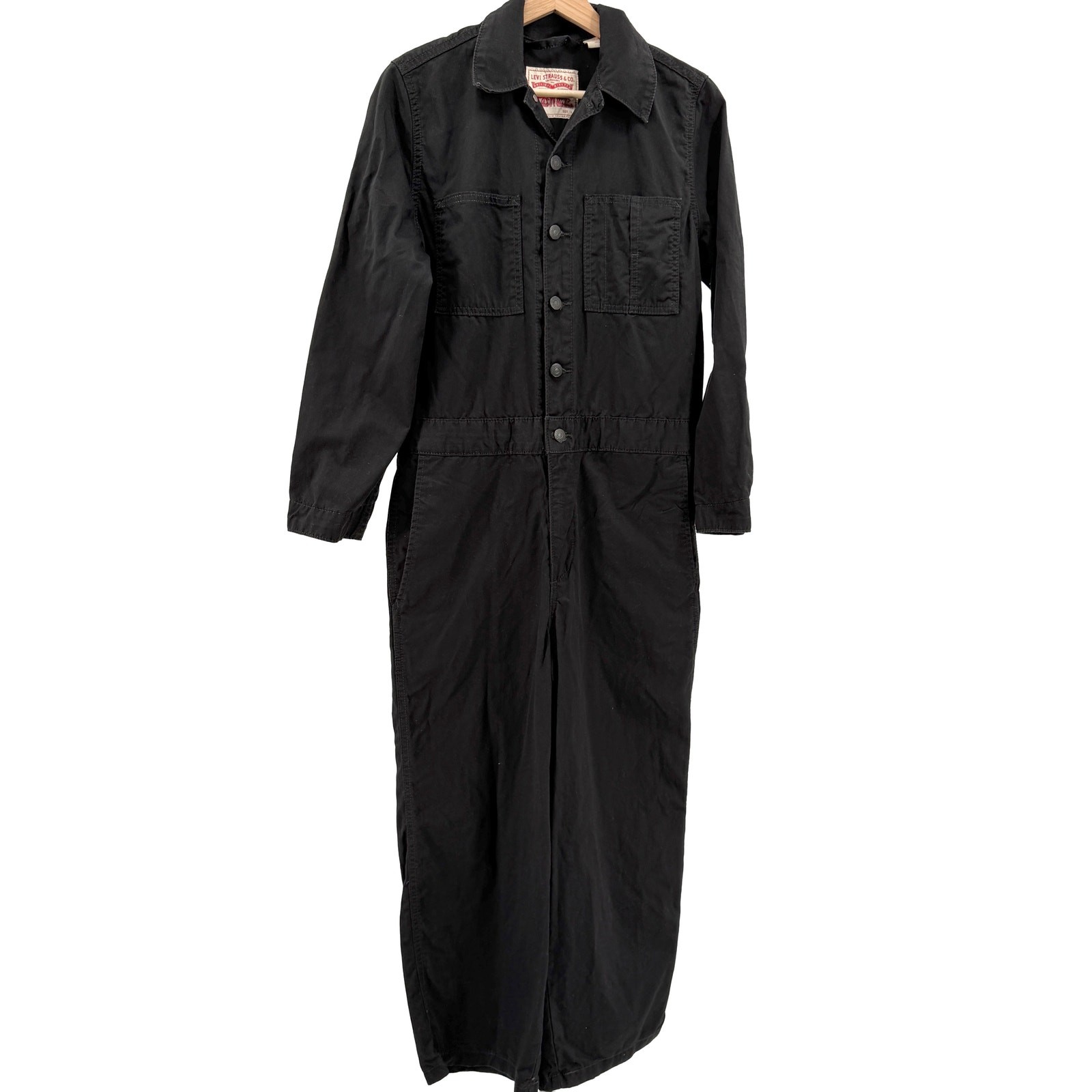 Levi’s Black Cotton Minimalist Utility Boiler Jumpsuit