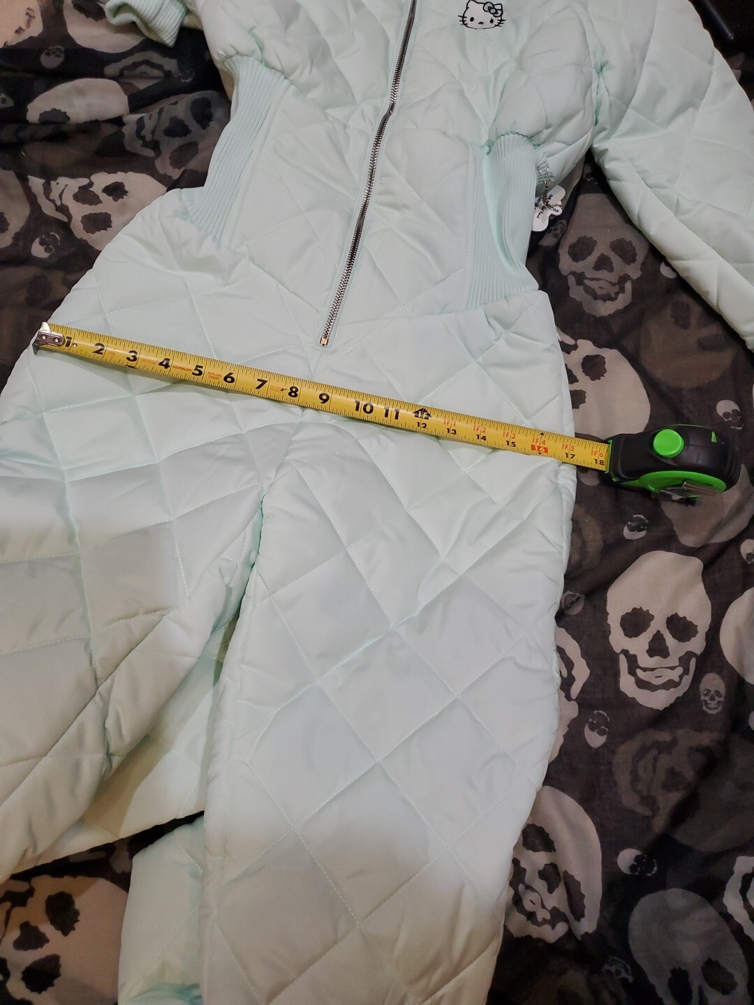 Forever 21 Hello Kitty Quilted Jumpsuit. Mint Green Color. Size Small.