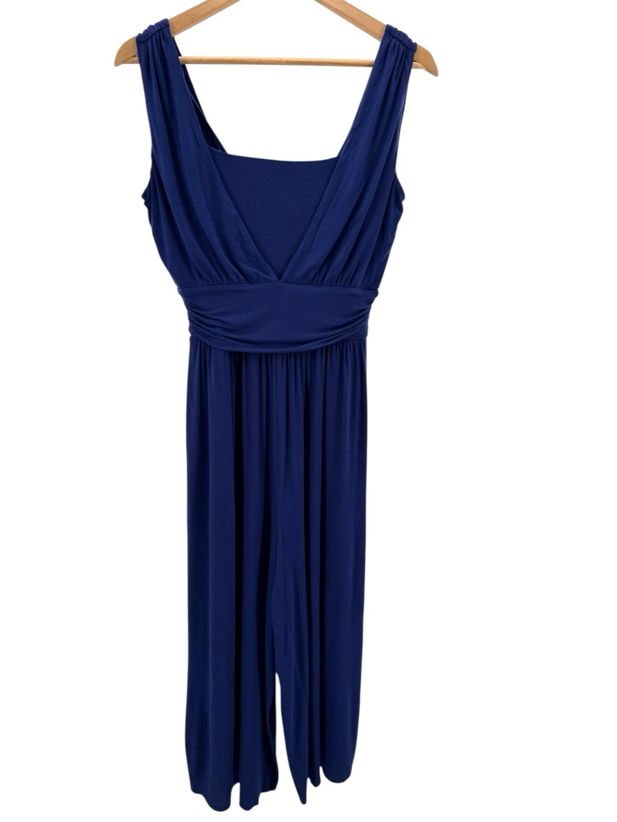 Sundance Jersey Knit Wide Leg Jumpsuit Small Blue Sleeveless Romper Lounge