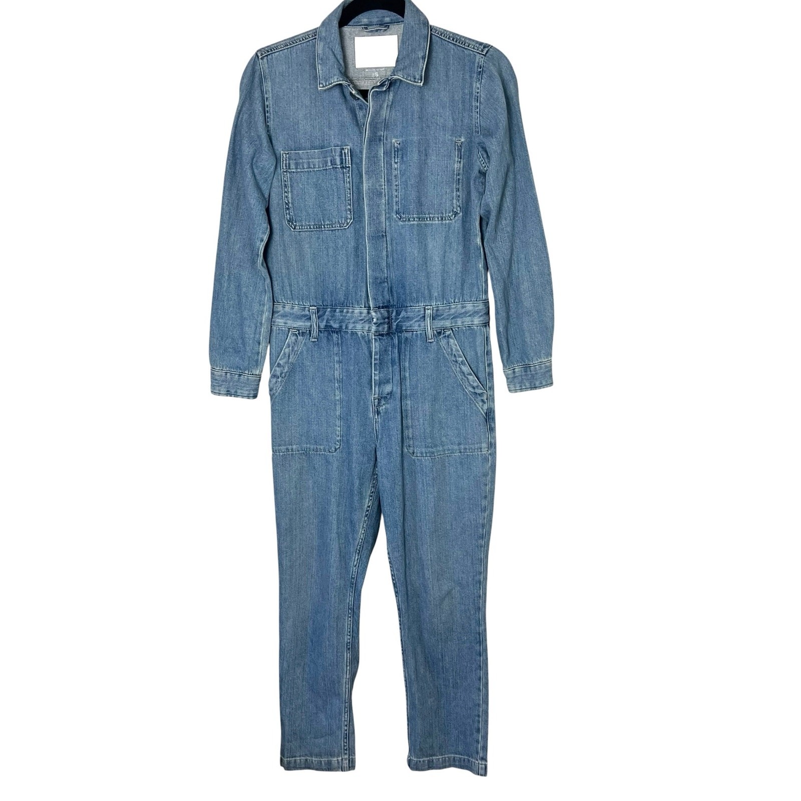 Everlane Denim Coverall Jumpsuit Edition 04 Long Sleeves Size Small Utility