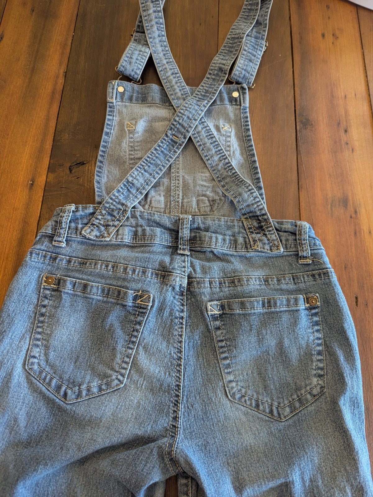 Wallflower Women’s Teens XS Bib Denim Jean Overalls Bibs Stretch RN 120246