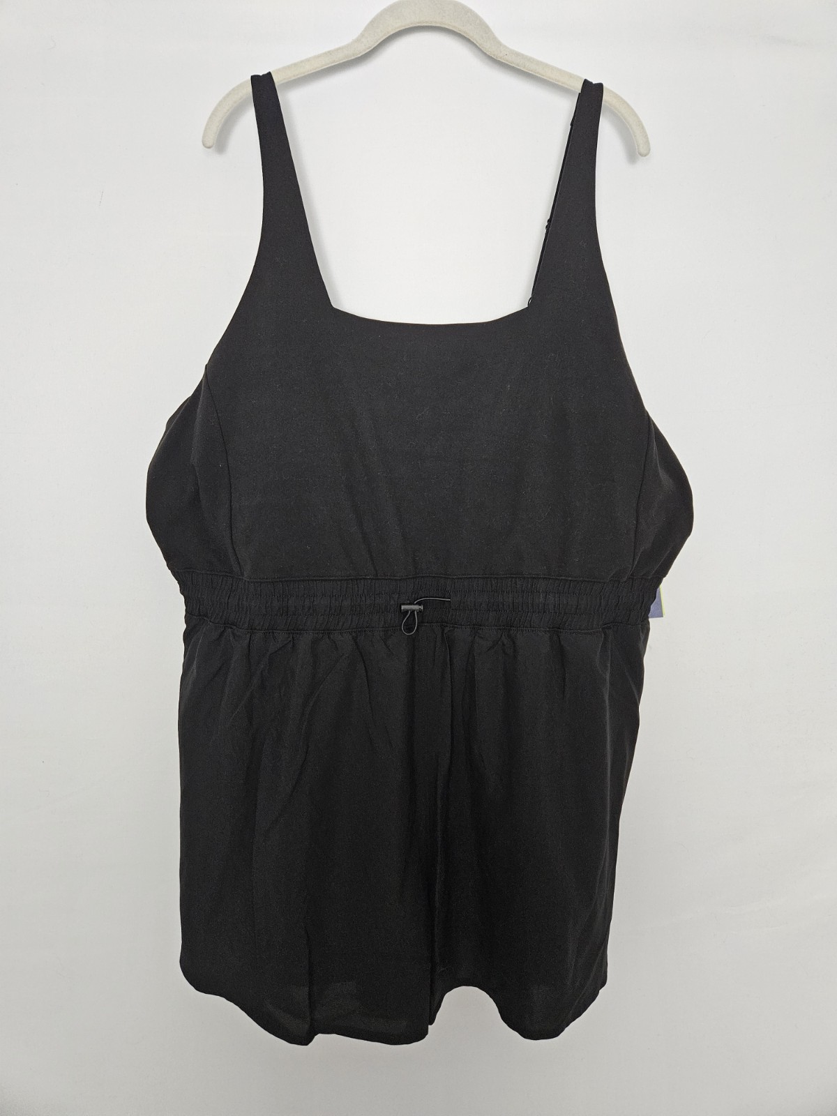 Vively Black Athleisure Romper Tank Top And Shorts Elastic Waist Women’s 3X