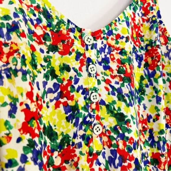 CABI Women’s Size XS Multicolor Fiesta Sleeveless Romper Drawstring Waist #5261