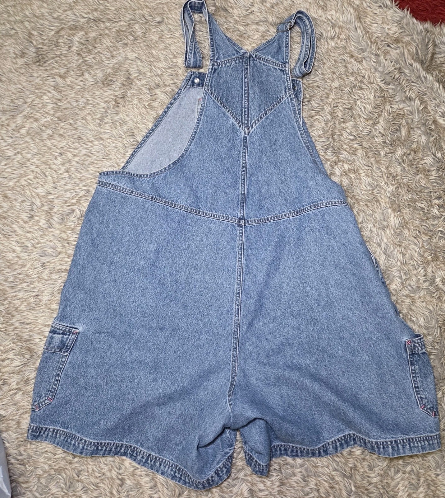 Vintage Mickey Unlimited Denim Shortalls Women’s Size 22W 24W Blue Jean Overalls