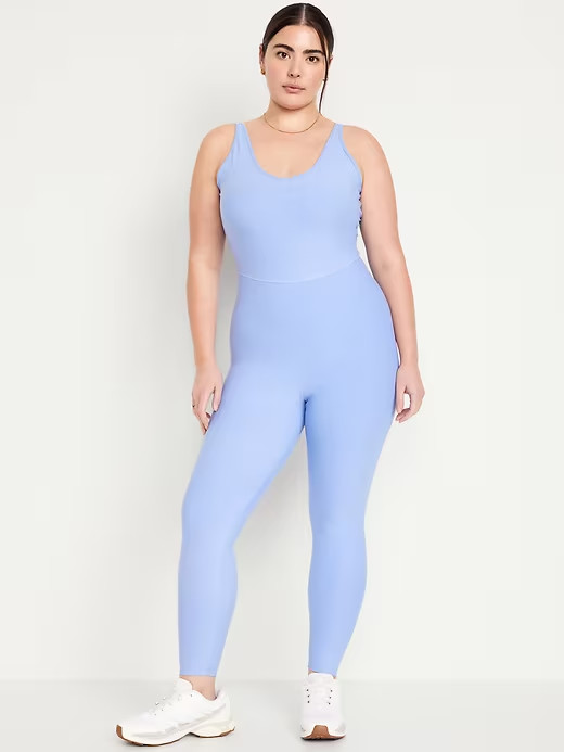 Old Navy PowerSoft Sleeveless 7/8 Bodysuit Womens XL Tall Light Blue NEW