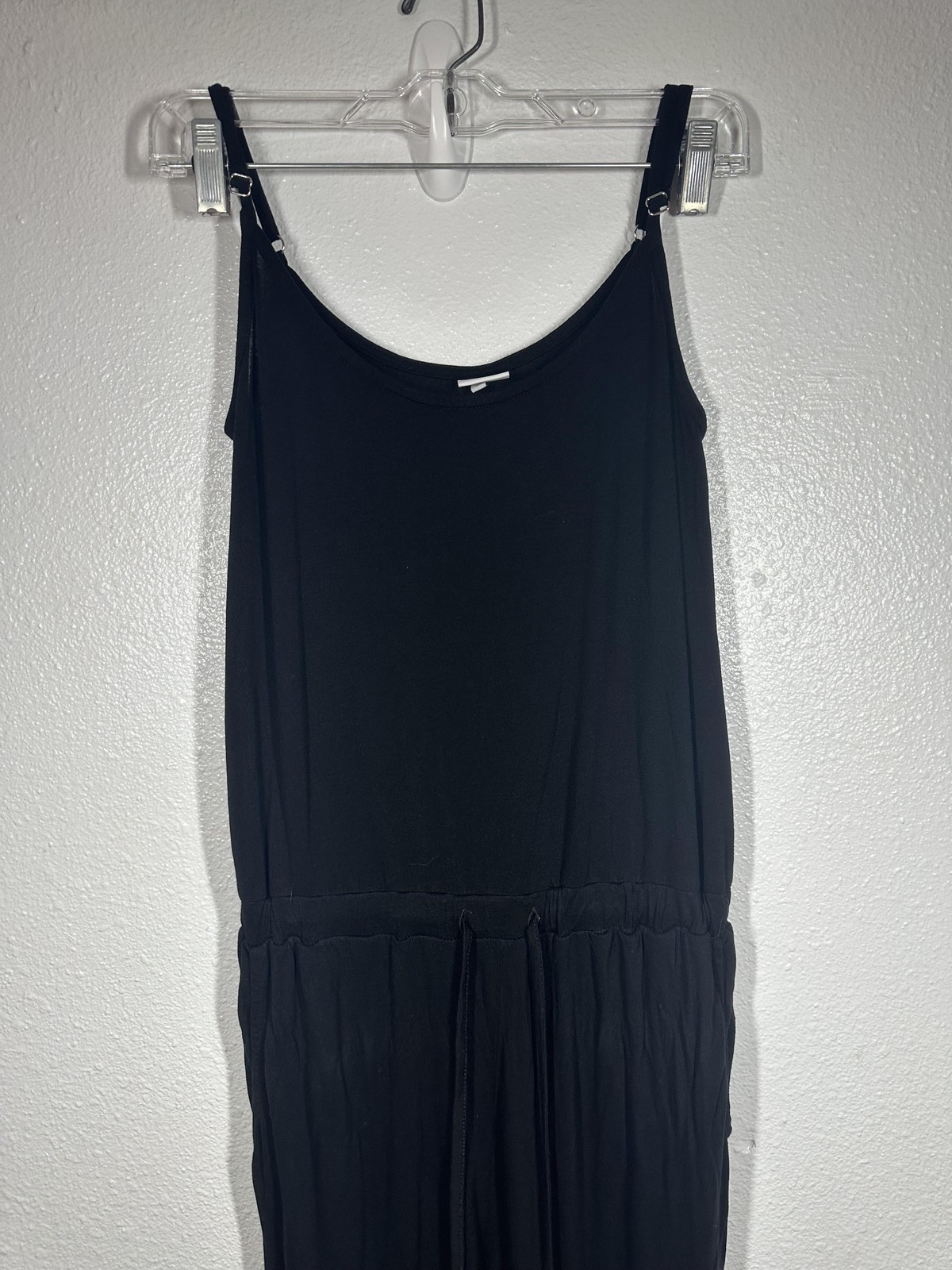 Lascana Jumpsuit Womens Large Black Adjustable Straps Drawstring Pockets Jogger