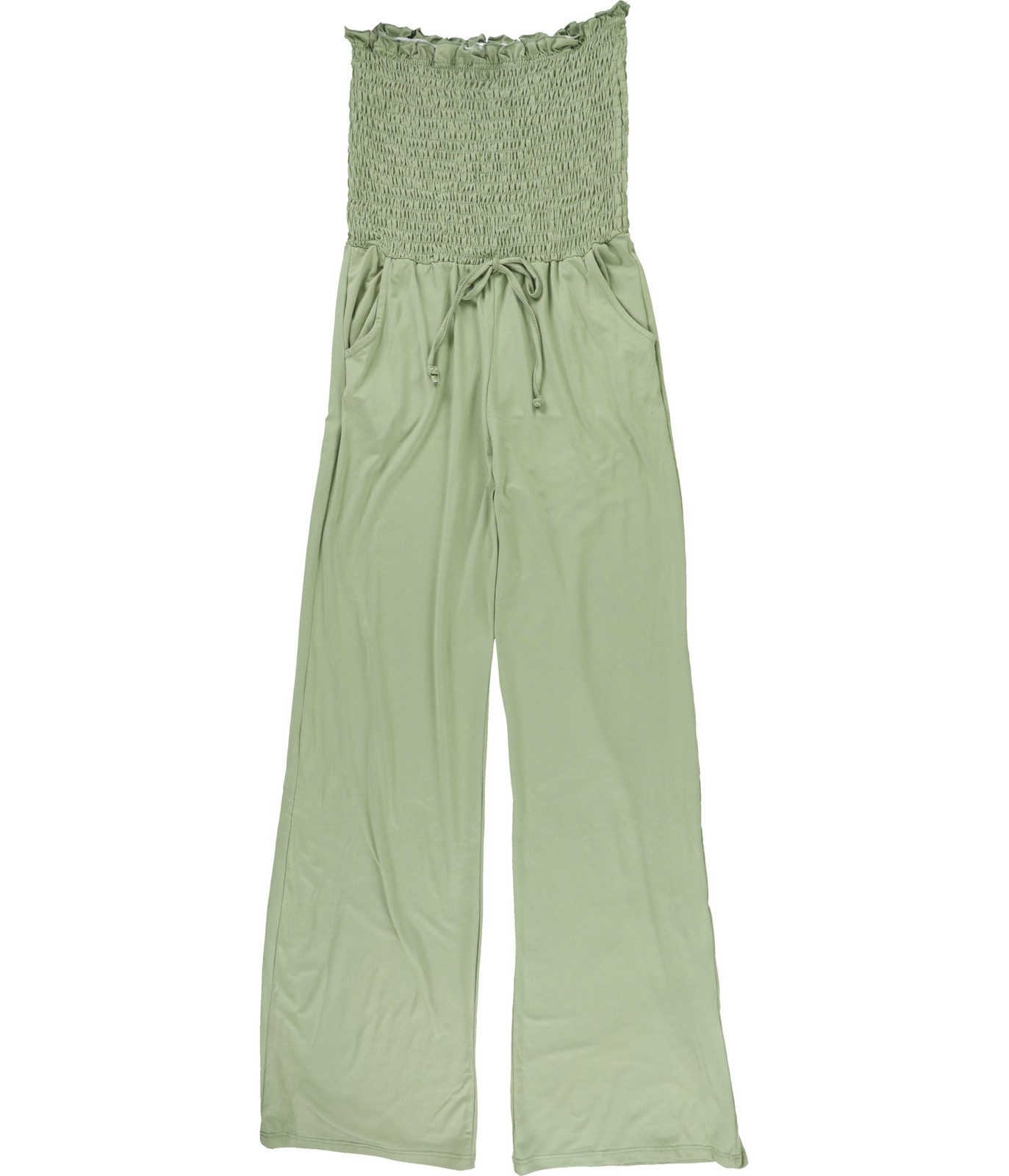 Love Nation Womens Strapless Jumpsuit, Green, Juniors, Large