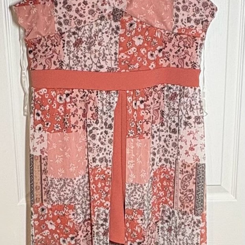 No Boundaries Patchwork Floral Print Walk-Through Maxi Romper Size XXL