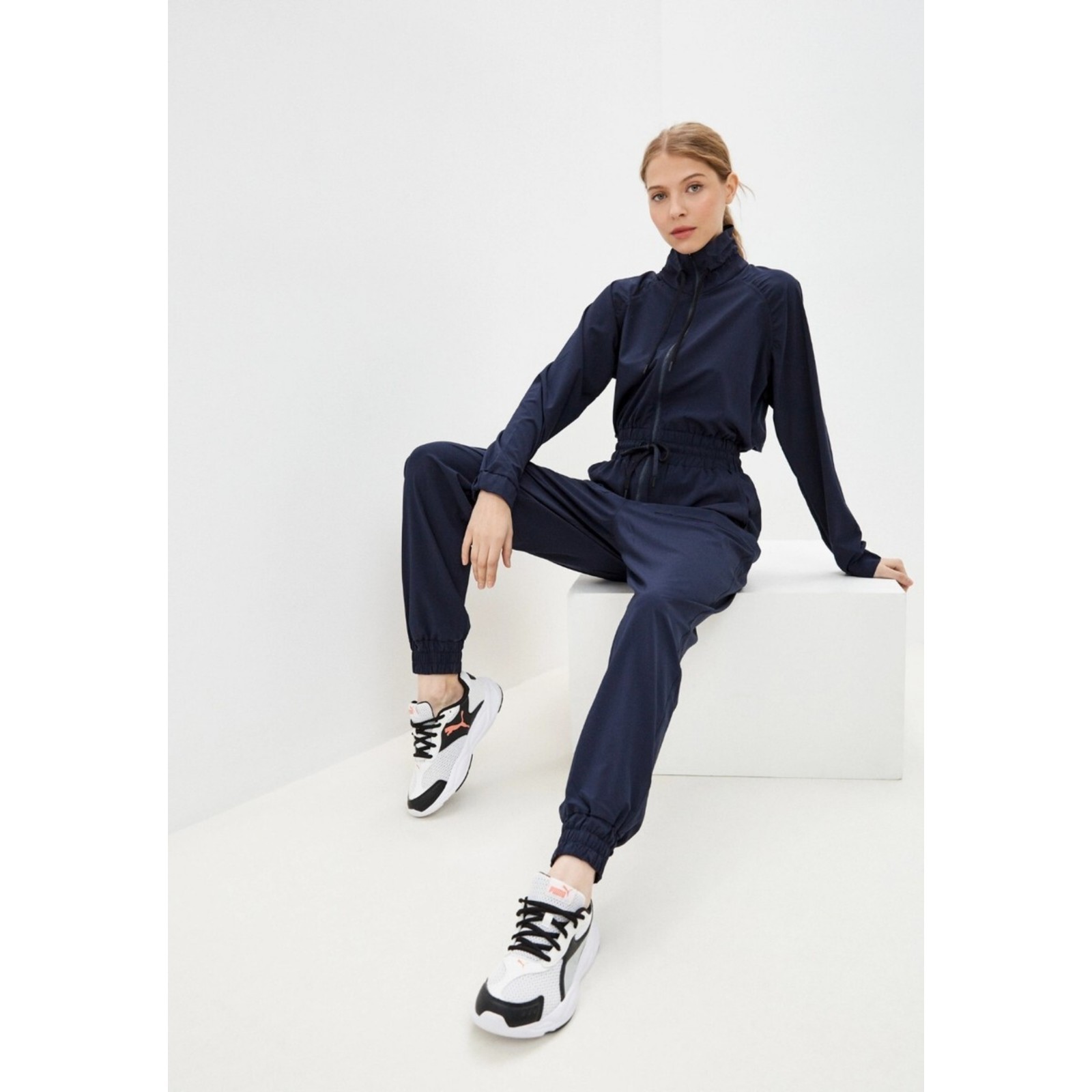 Puma X Goop Navy Windbreaker Jumpsuit Size Medium
