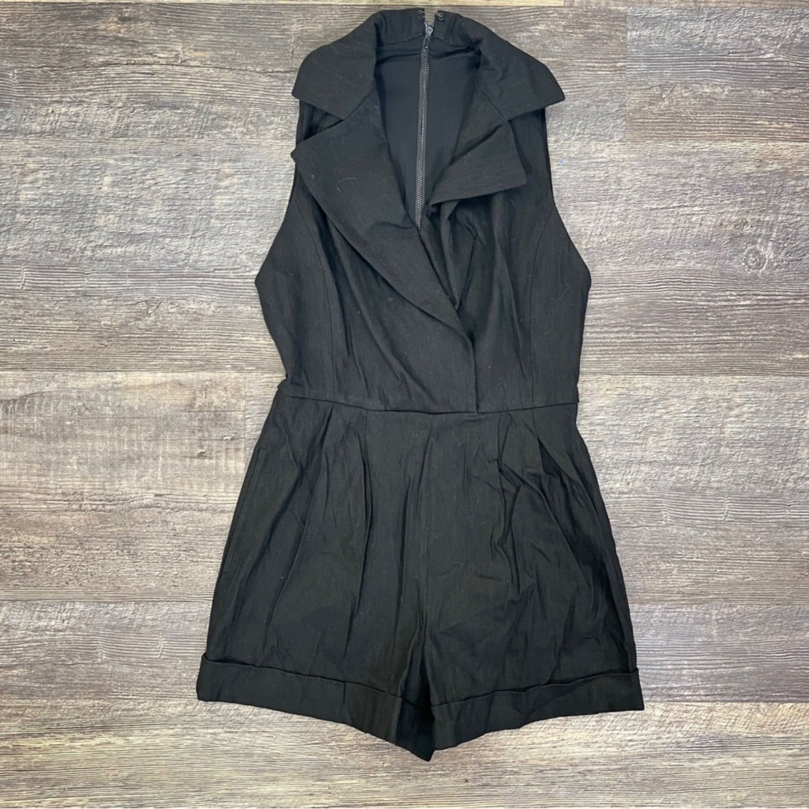 Black sleeveless romper size small S? b135