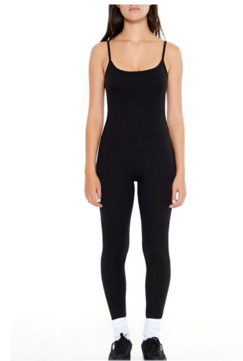 NWT! FOREVER 21 Small Women’s Black Fitted Cami Tank Top Jumpsuit