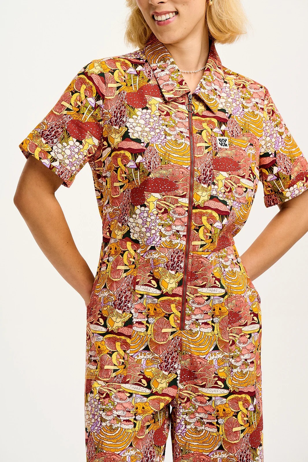 Lucy & Yak L.E. Ragan Jumpsuit Caroline Clark Artist Print UK 18/US 14