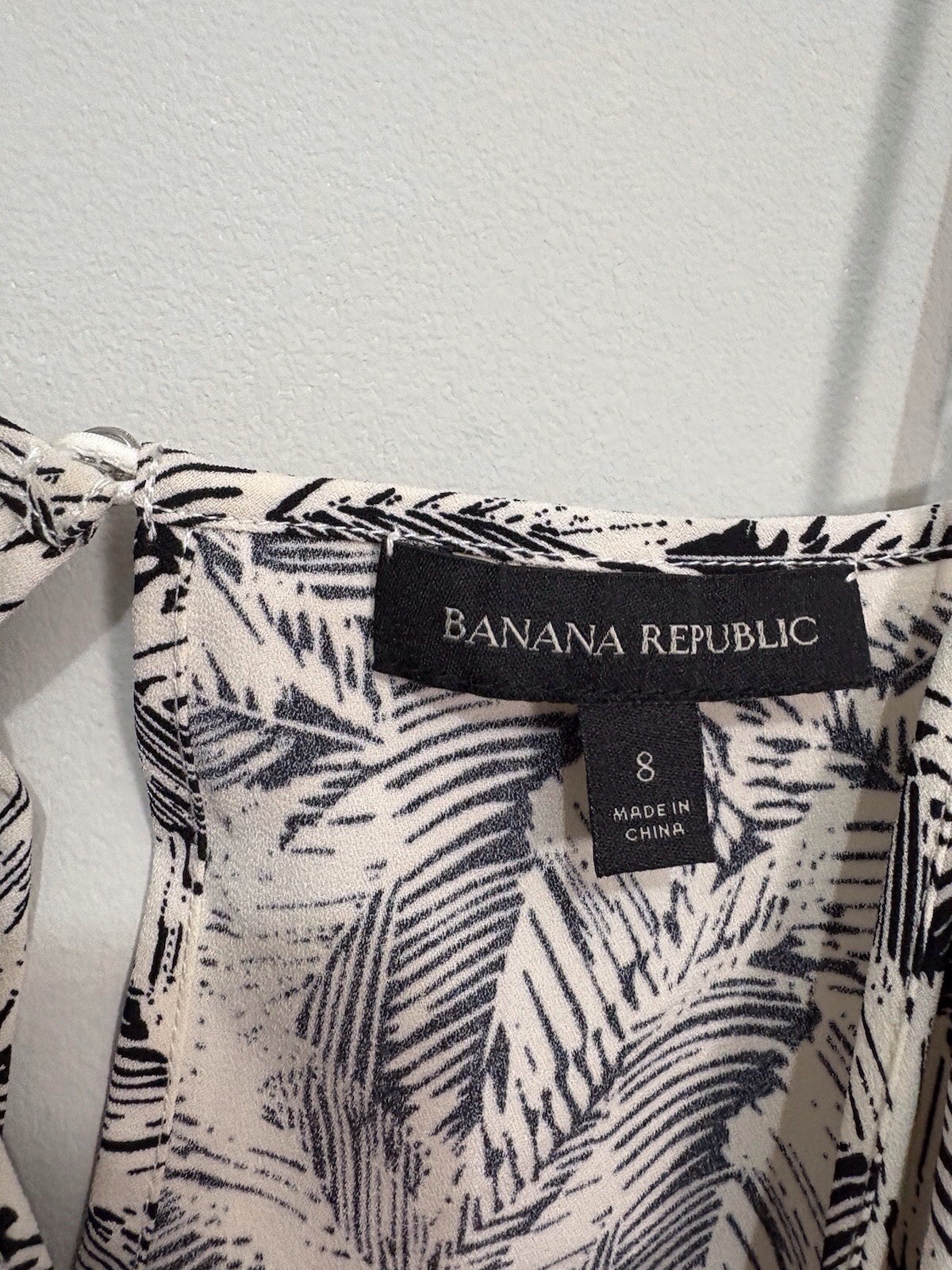 Banana Republic Jumpsuit Sz 8 Tropical Print Spaghetti Strap Jogger Baggy Pocket