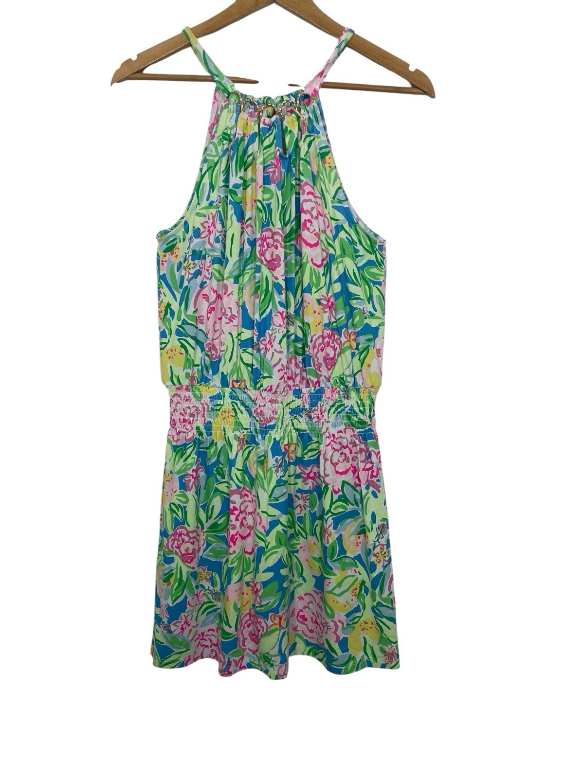 Lilly Pulitzer Shirelle Skirted Romper Multi Grove Garden size Small $178 NWT