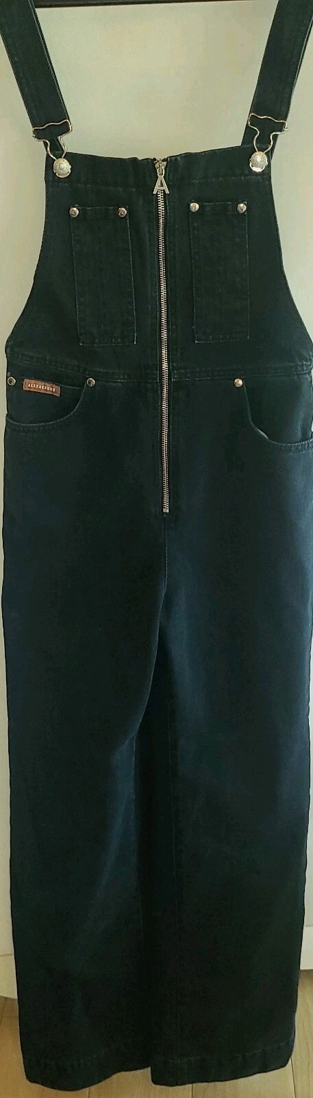 Madewell Alexa Chung Womens Size 8 Zip Front Denim Overalls Black New