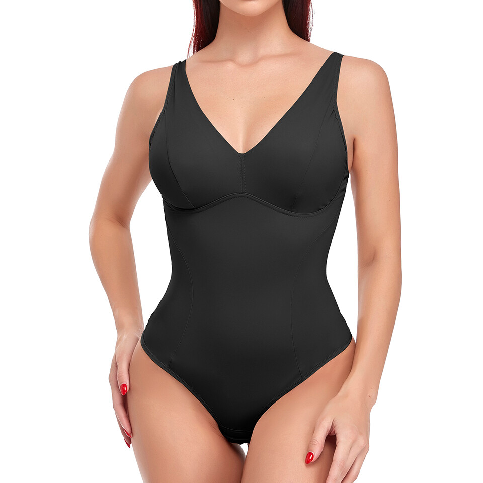 Thong Shapewear Bodysuit for Women Firm Tummy Control Full Body Shaper Girdles