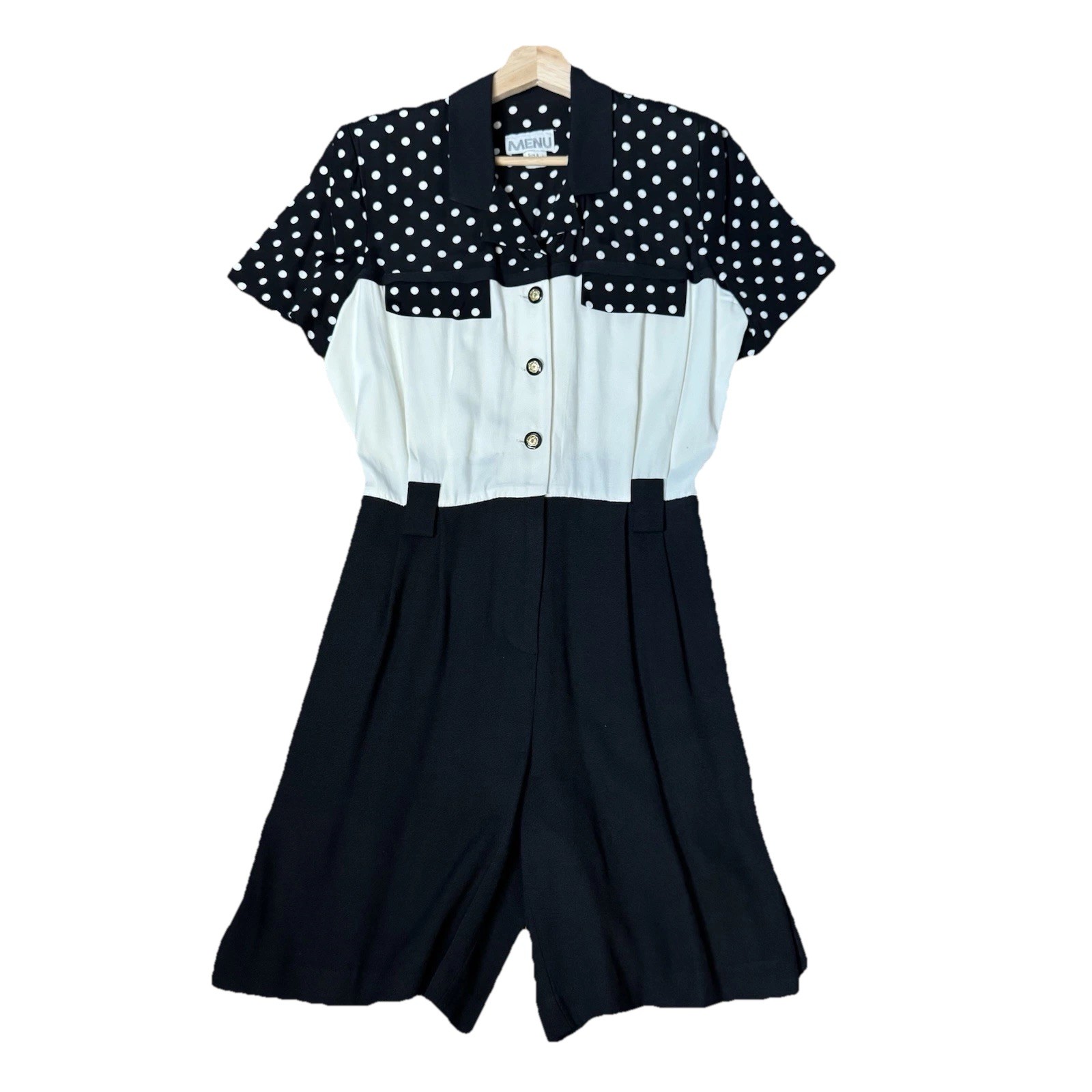 VTG 80’s Romper Sz 8 Rockabilly Playsuit Shorts Pinup Retro Medium Feminine Glam