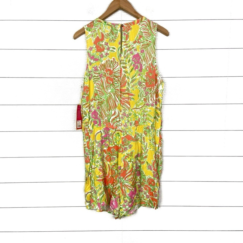 NWT LILLY PULITZER Target Challis Romper Happy Place XL Summer Comfy Lightweight