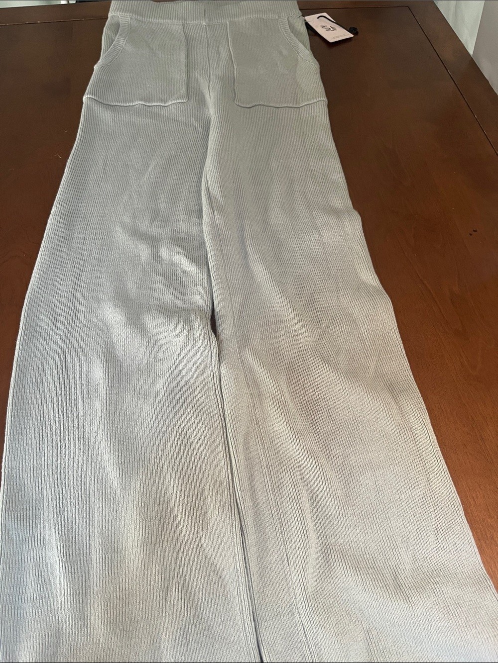 NWT Sincerly Jules Knit Pants Leggings in Light Sage Green XS