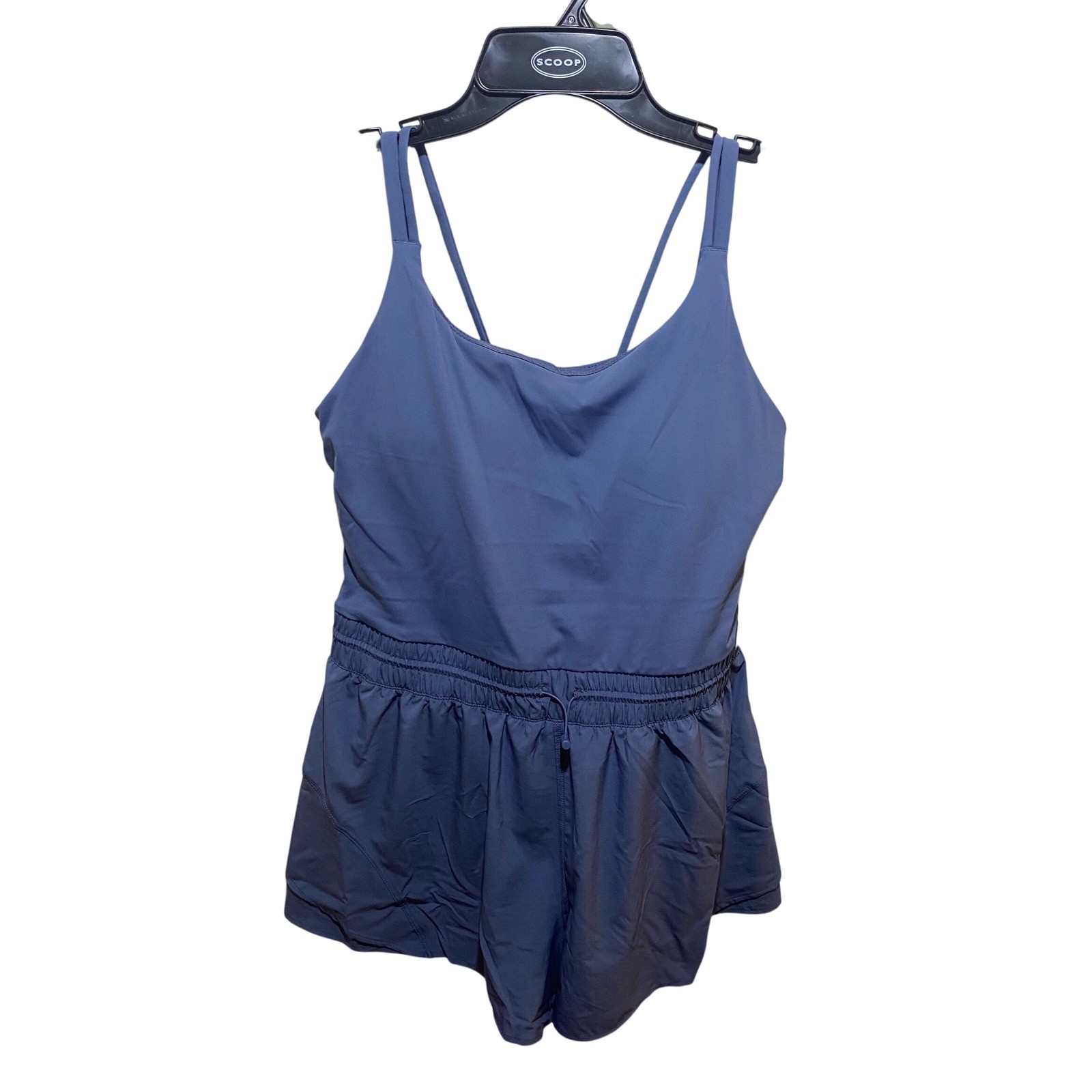 Avia Women Cinched Waist Active Romper Insignia Blue Large 12-14 NWT