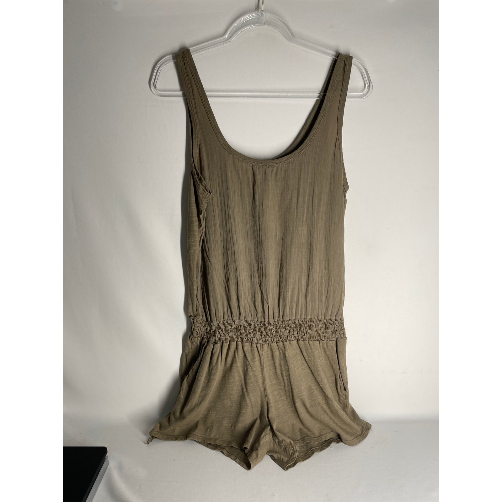 Michael Stars Scoop Neck Romper Kalamata Olive Green NEW Size 1 US Small