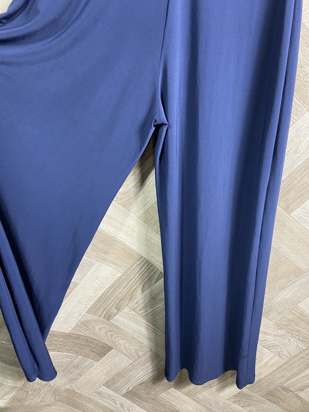 Ladies Phase Eight Navy Fitted Smart Jumpsuit Lace Detail Size 8 Formal