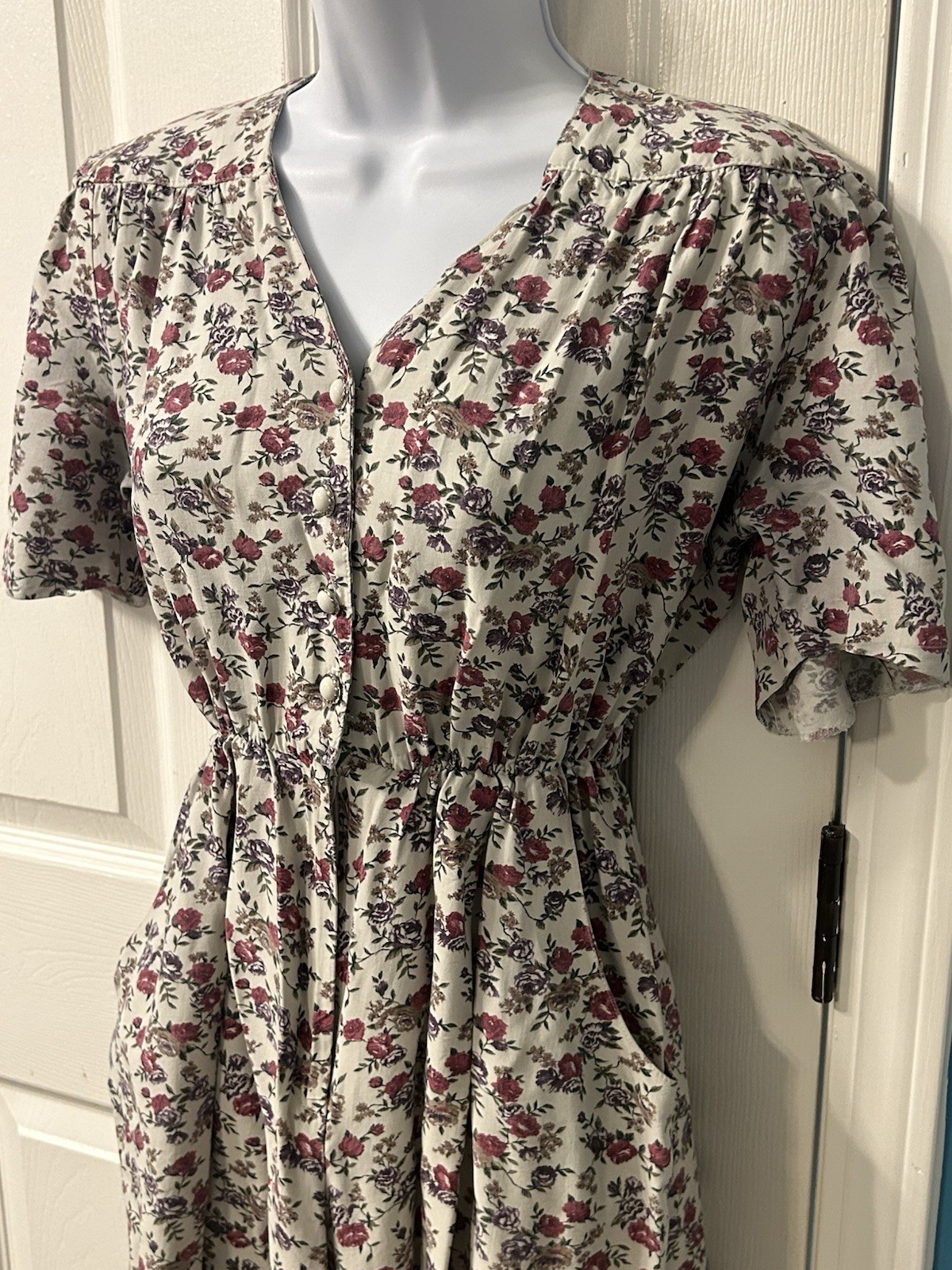 Vintage Floral Cottagecore Romper Playsuit Pockets 50s 60s Petite Whimsy