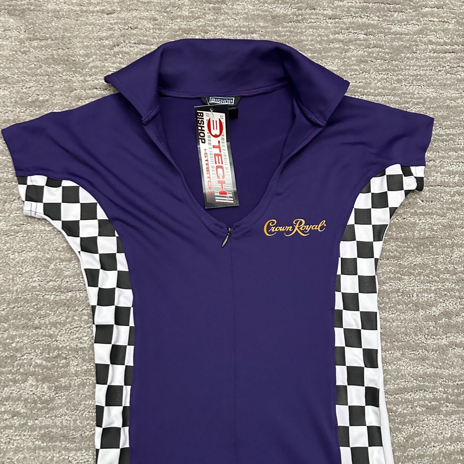 Crown Royal Dress Womens Small Purple Shorts Skort Mini Checkered Racing