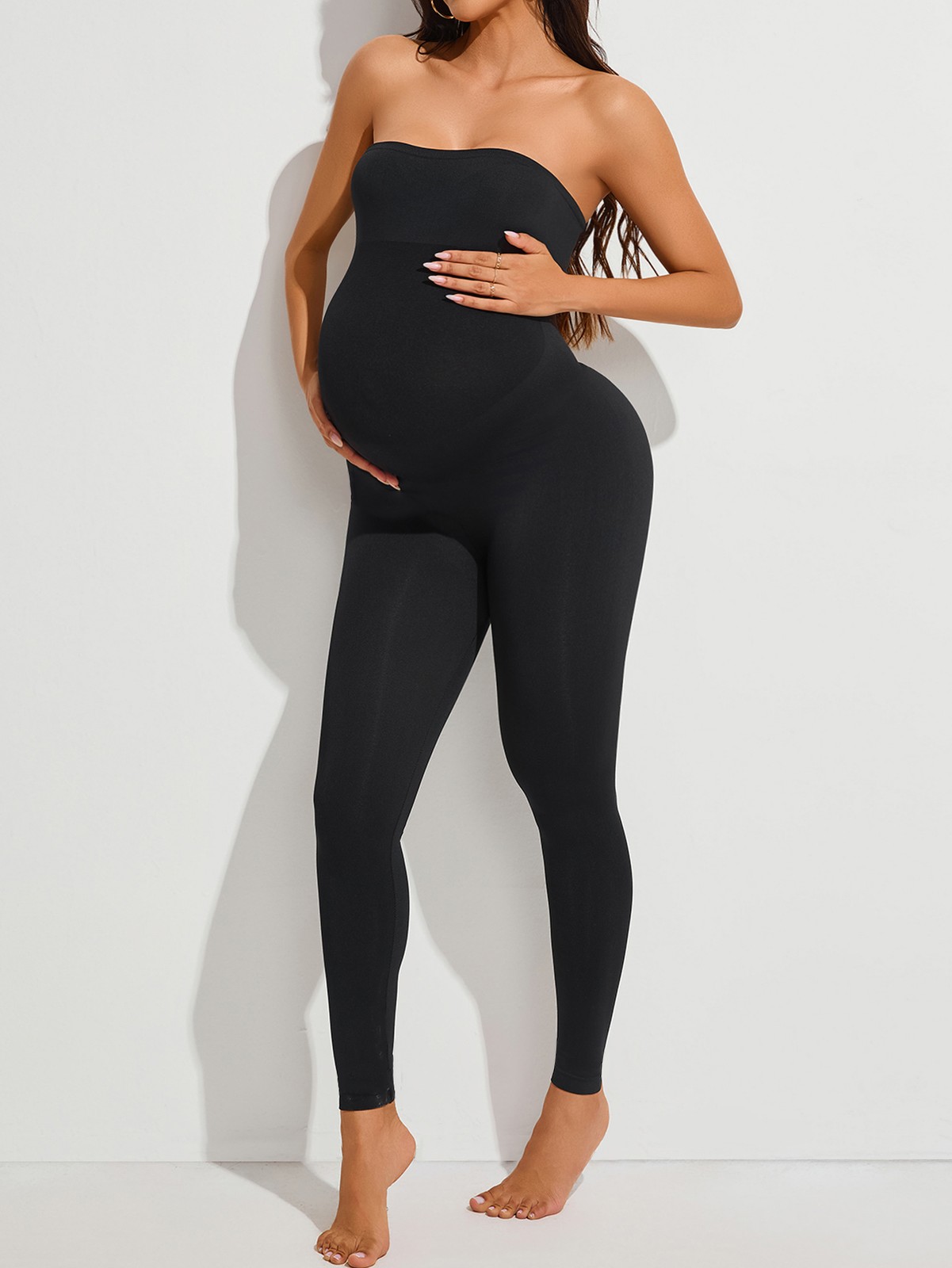 Maternity Workout Romper Pregnancy Yoga One Piece Seamless Tank Top Jumpsuit