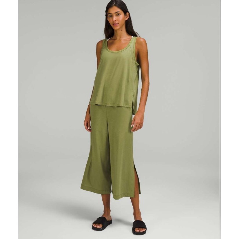 Lululemon Tank Top Jumpsuit Size 2 Bronze Green Minimalist Travel Wear