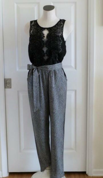 Anthropologie Elevenses Crocheted Lace Medley Key-Hole Belted Jumpsuit~4~S~$168