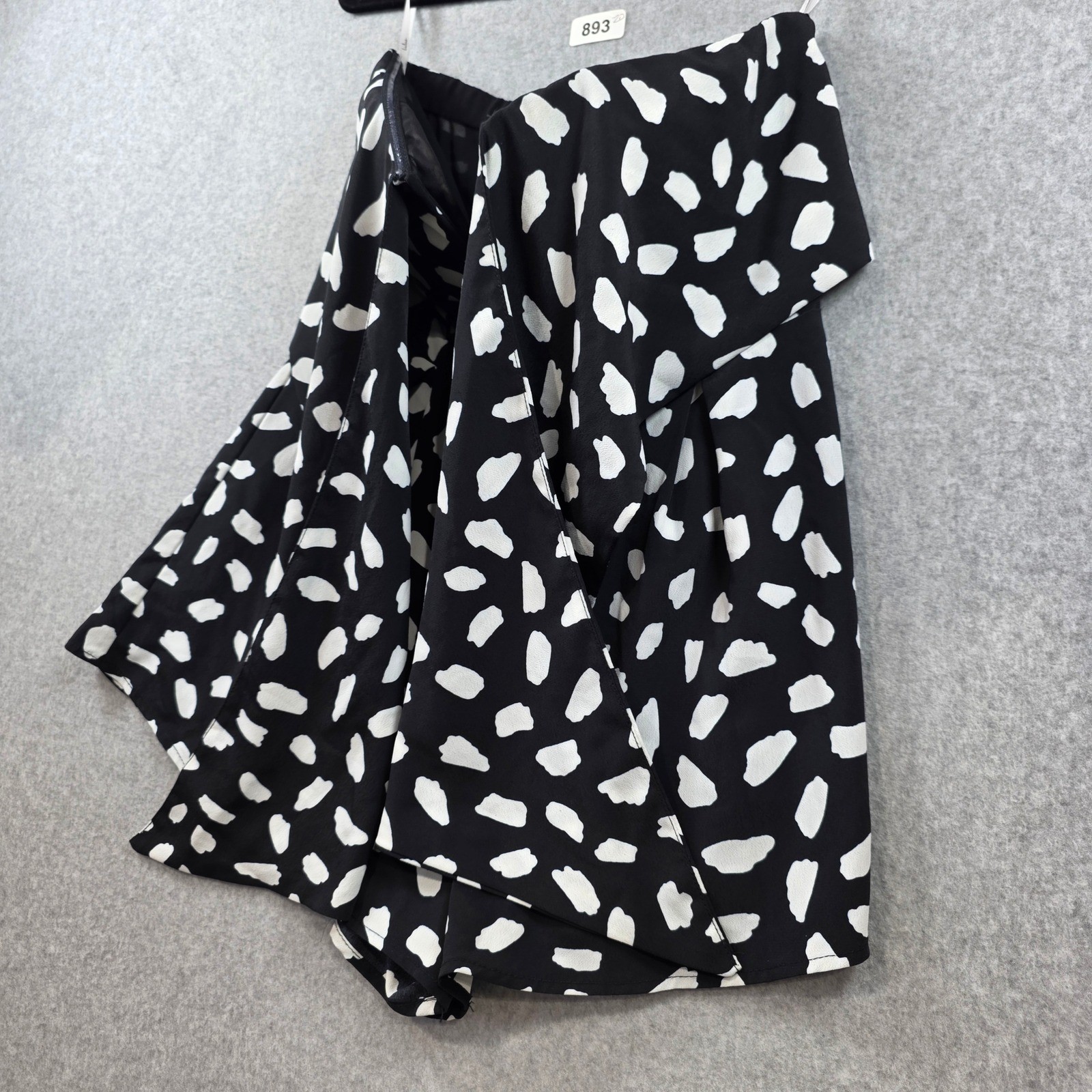 Lulus Black White Abstract Print Strapless Skort Romper Small