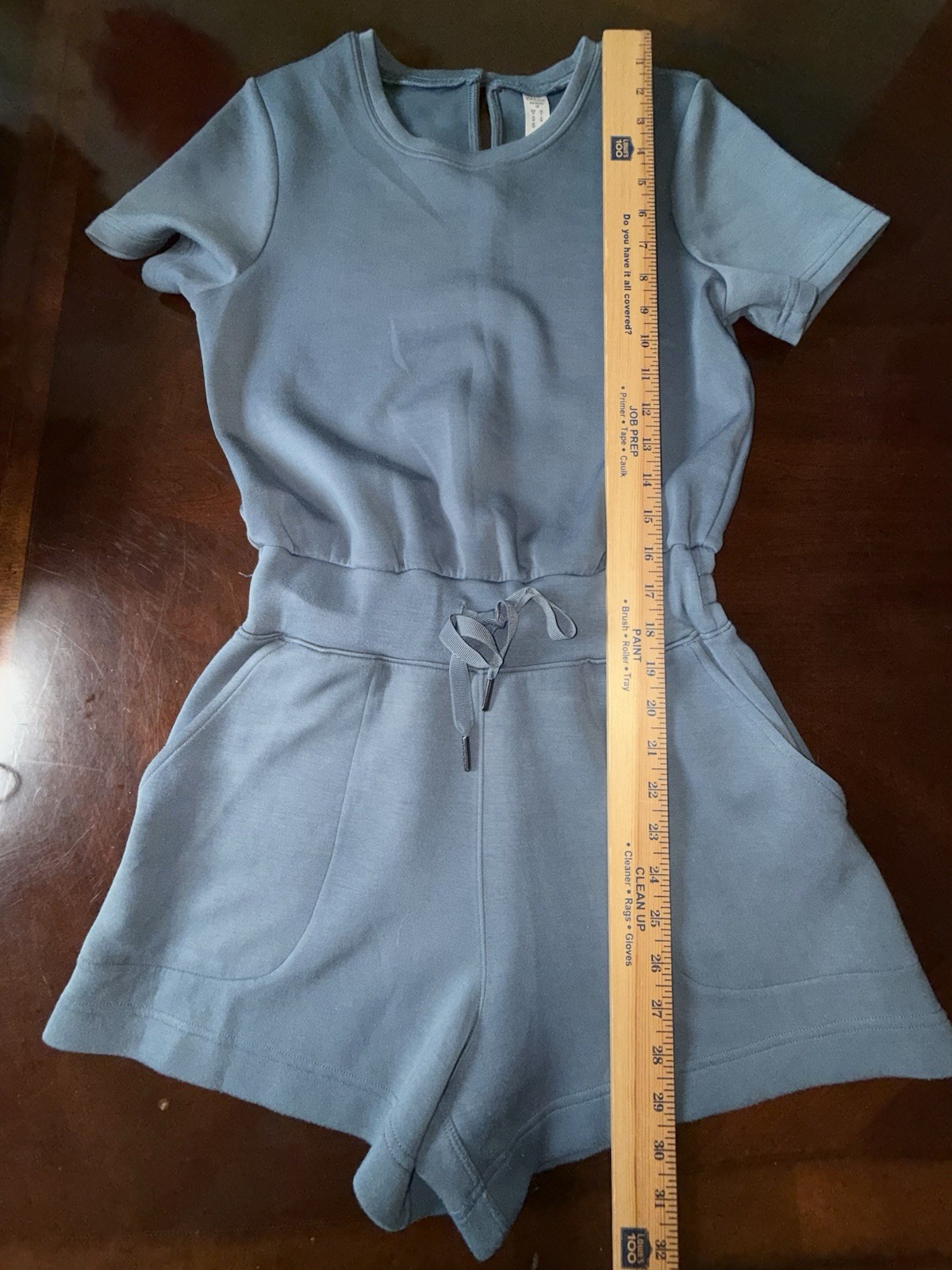 SPANX Airluxe Romper Pockets Athleisure Drawstring Size XS Teal Women