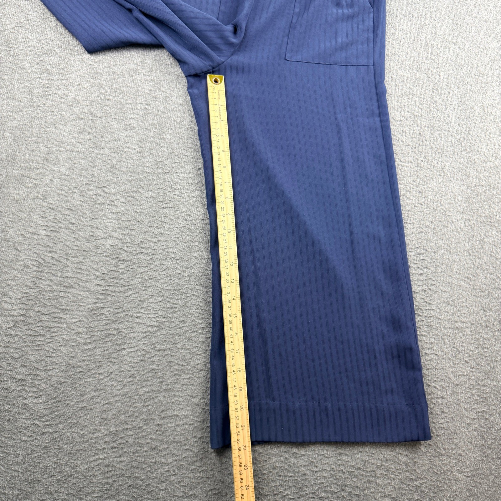 Nine West Women’s S Small Navy Blue Pinstripe Wide Leg Sleeveless Jumpsuit