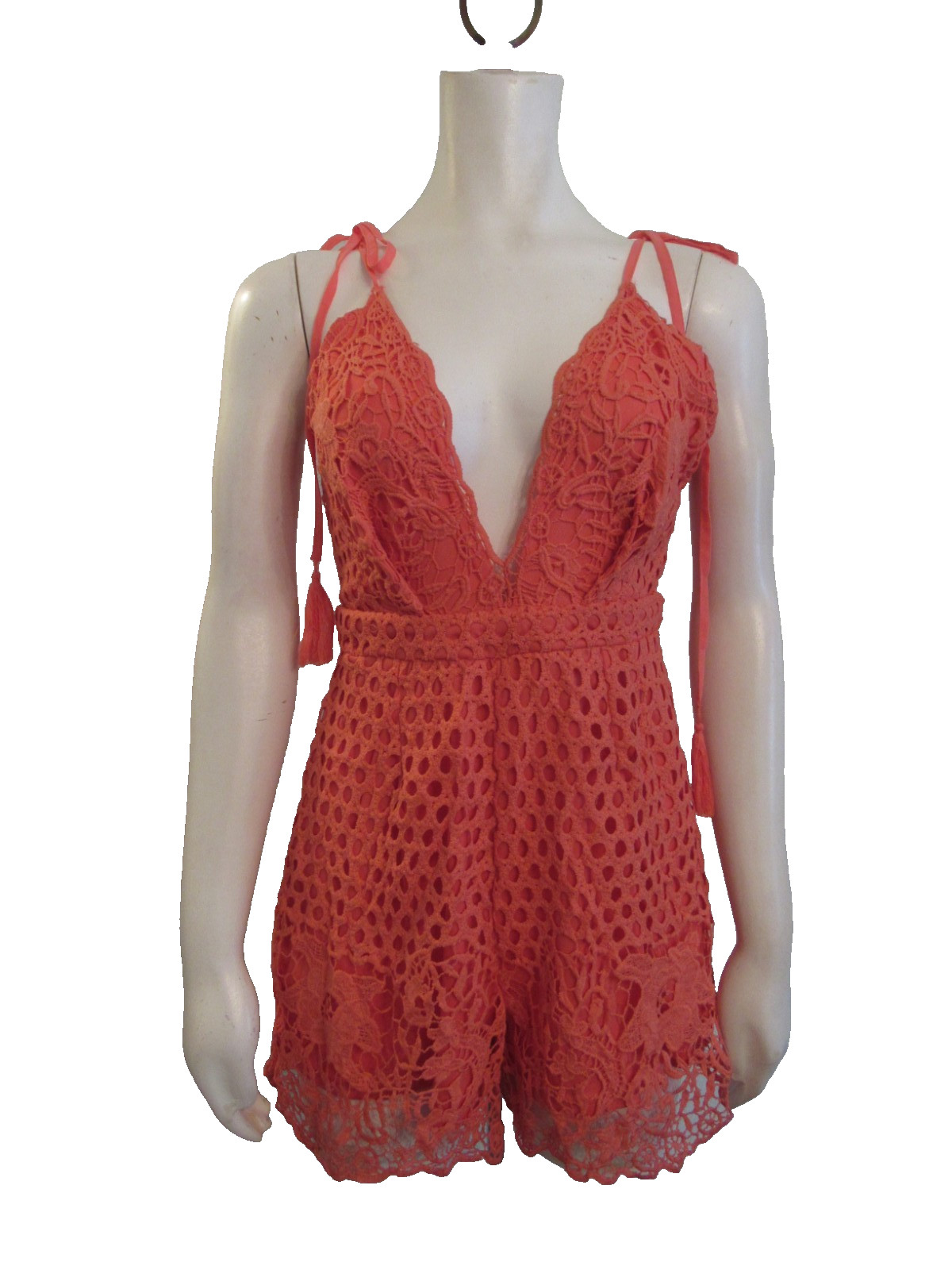 luxxel coral lace romper S