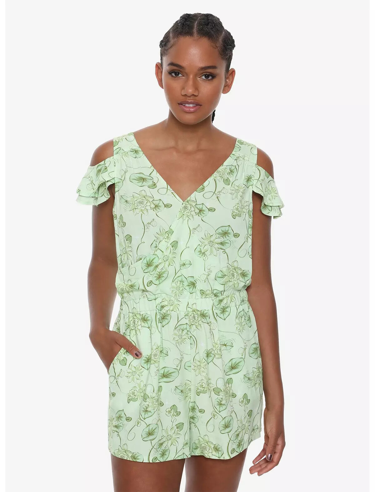 Destination Disney The Princess And The Frog Cold Shoulder Romper (Select Size)