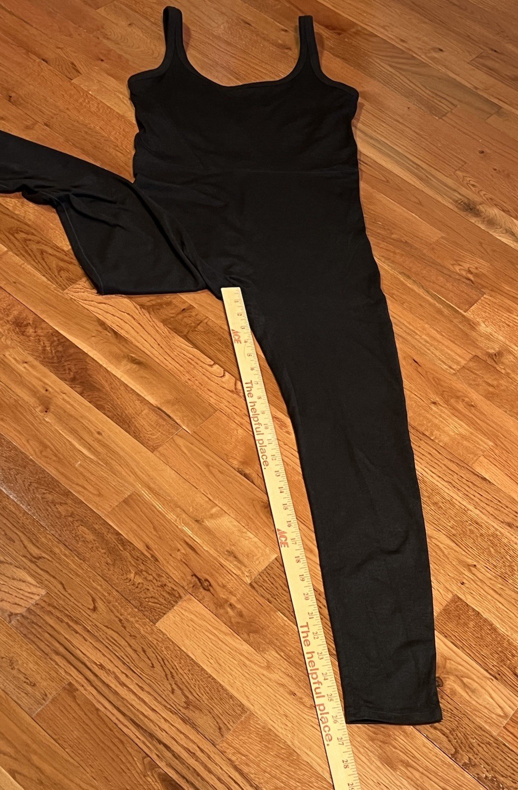 Vuori Halo Essential Jumpsuit Black Heather Sleeveless Round Neck Size Large