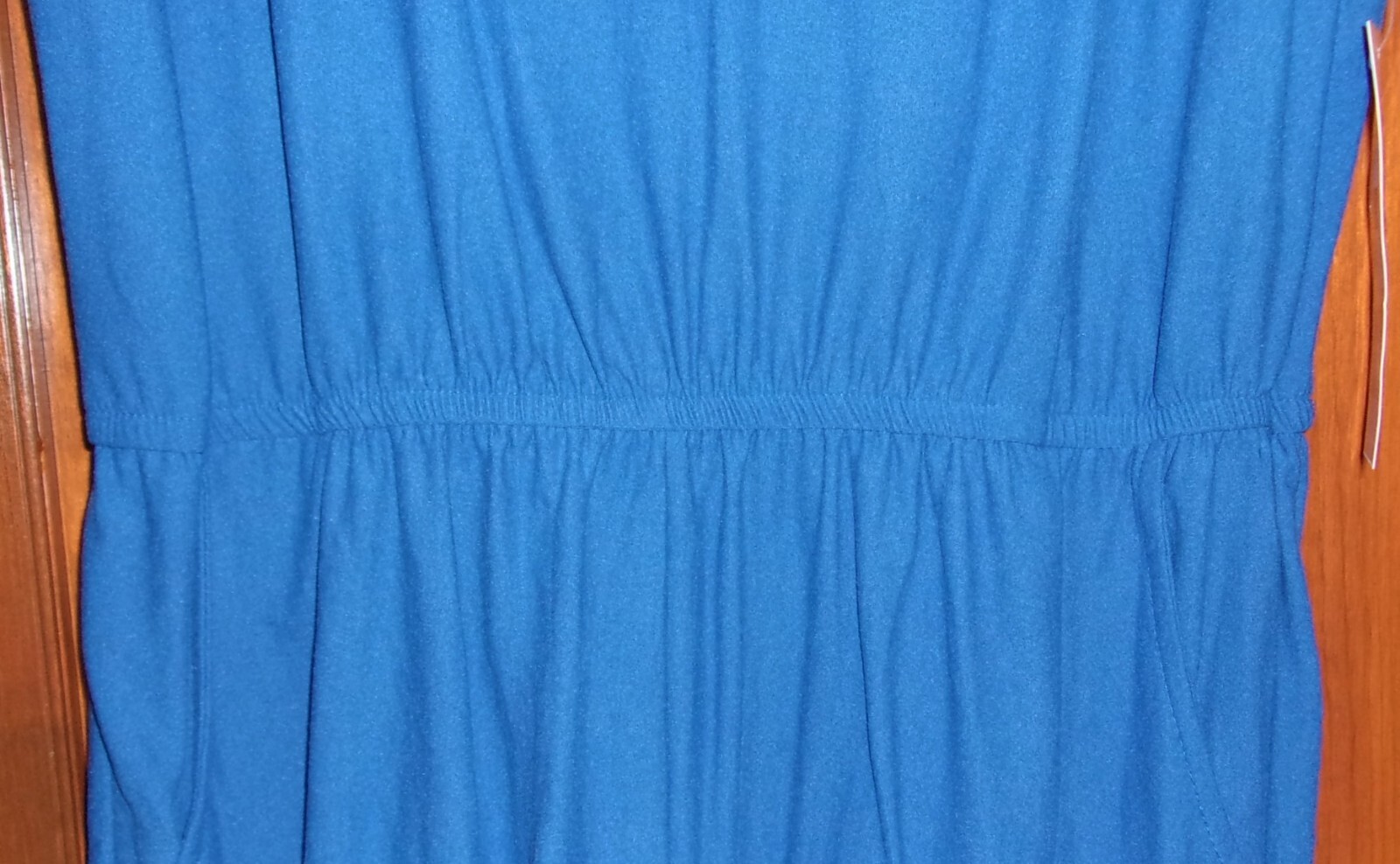 Just Be Romper Womens Blue SS Lightweight POCKETS Keyhole Back – 3X – NWT