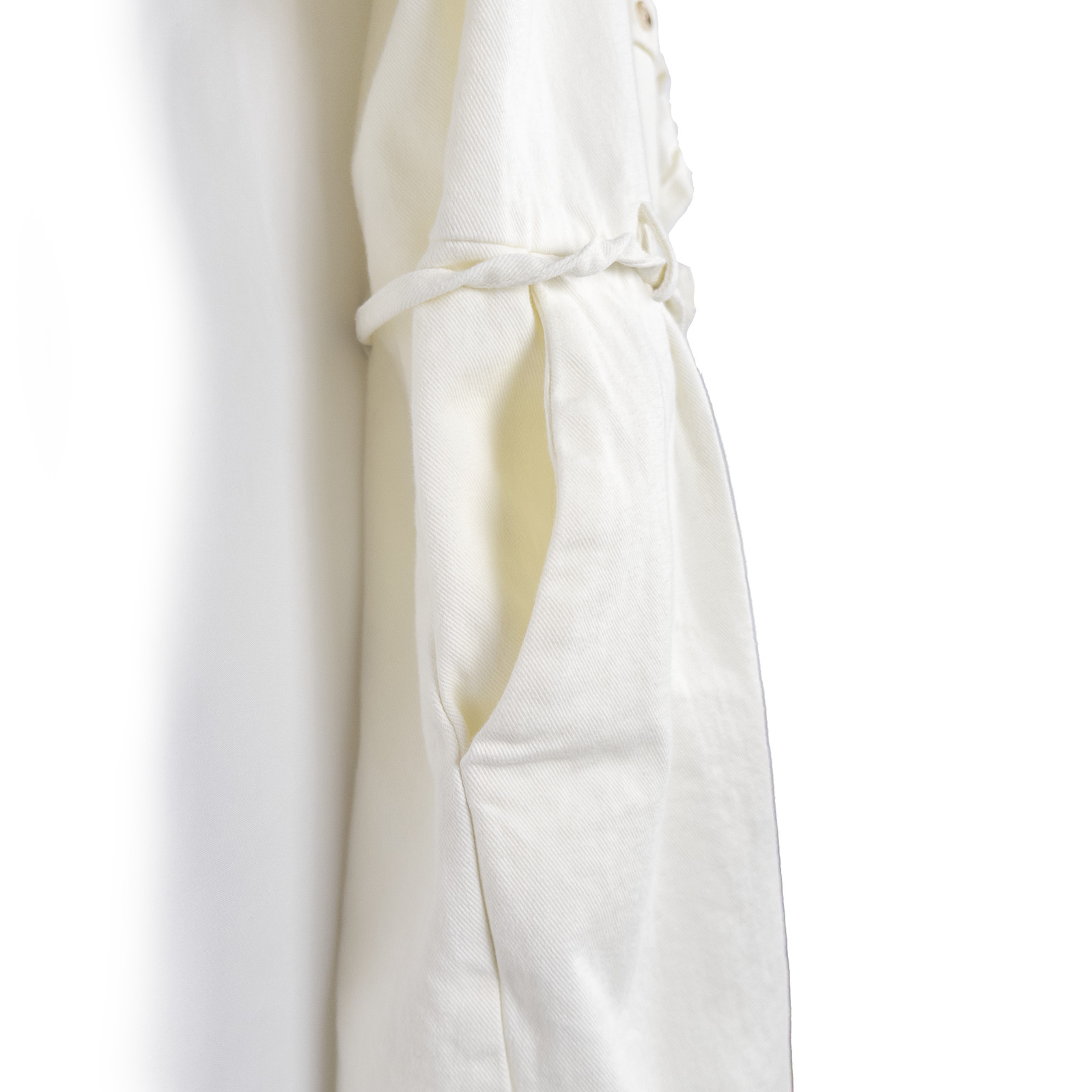 Böhme 100% Cotton Ivory Utility Romper Denim Jumpsuit Size S Boho Coastal