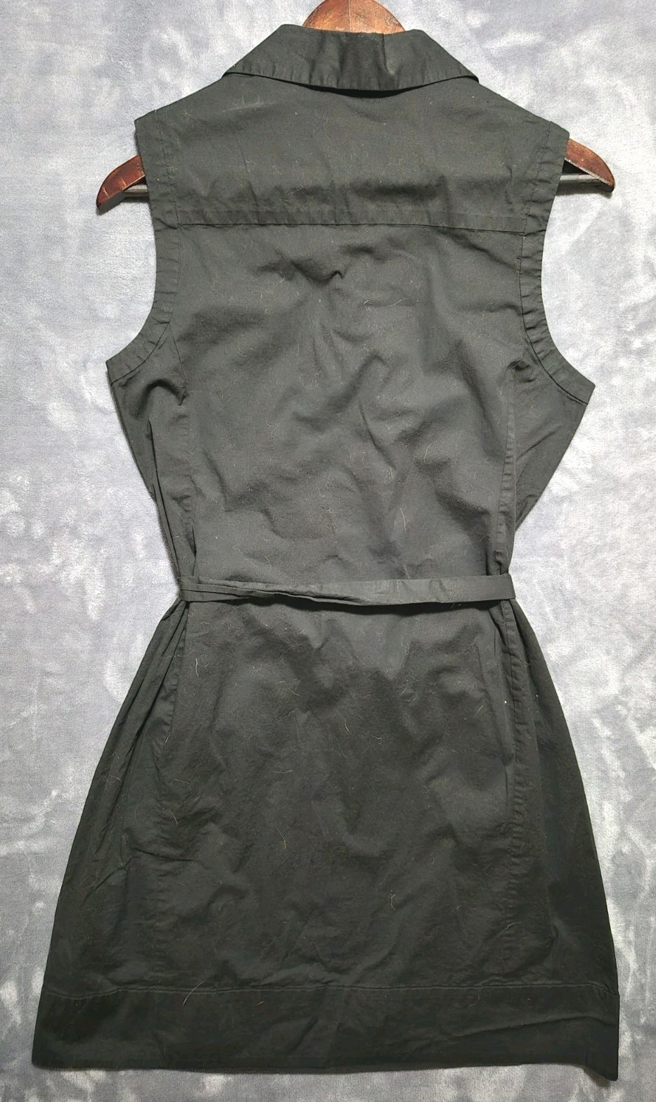 New York & Company Romper Women’s 12 Sleeveless Lightweight Pockets Belt Black