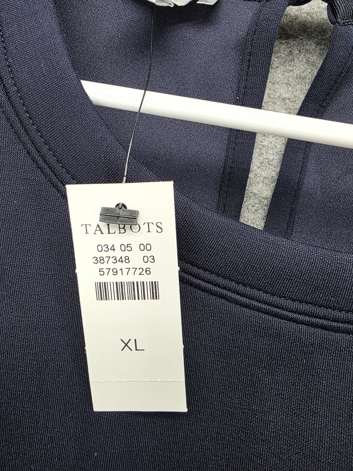 T By Talbots Jumpsuit Womens XL Blue One-Piece Crew Neck Short Sleeve Pockets