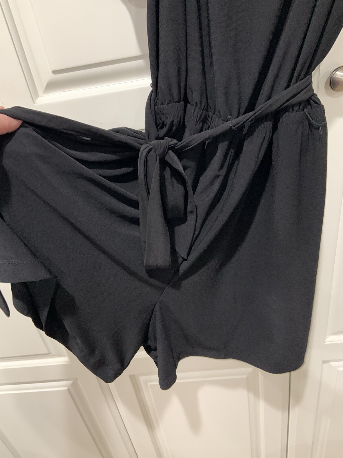 Emma & Michelle Cold Shoulder Black Jumpsuit/Romper Women’s L Black