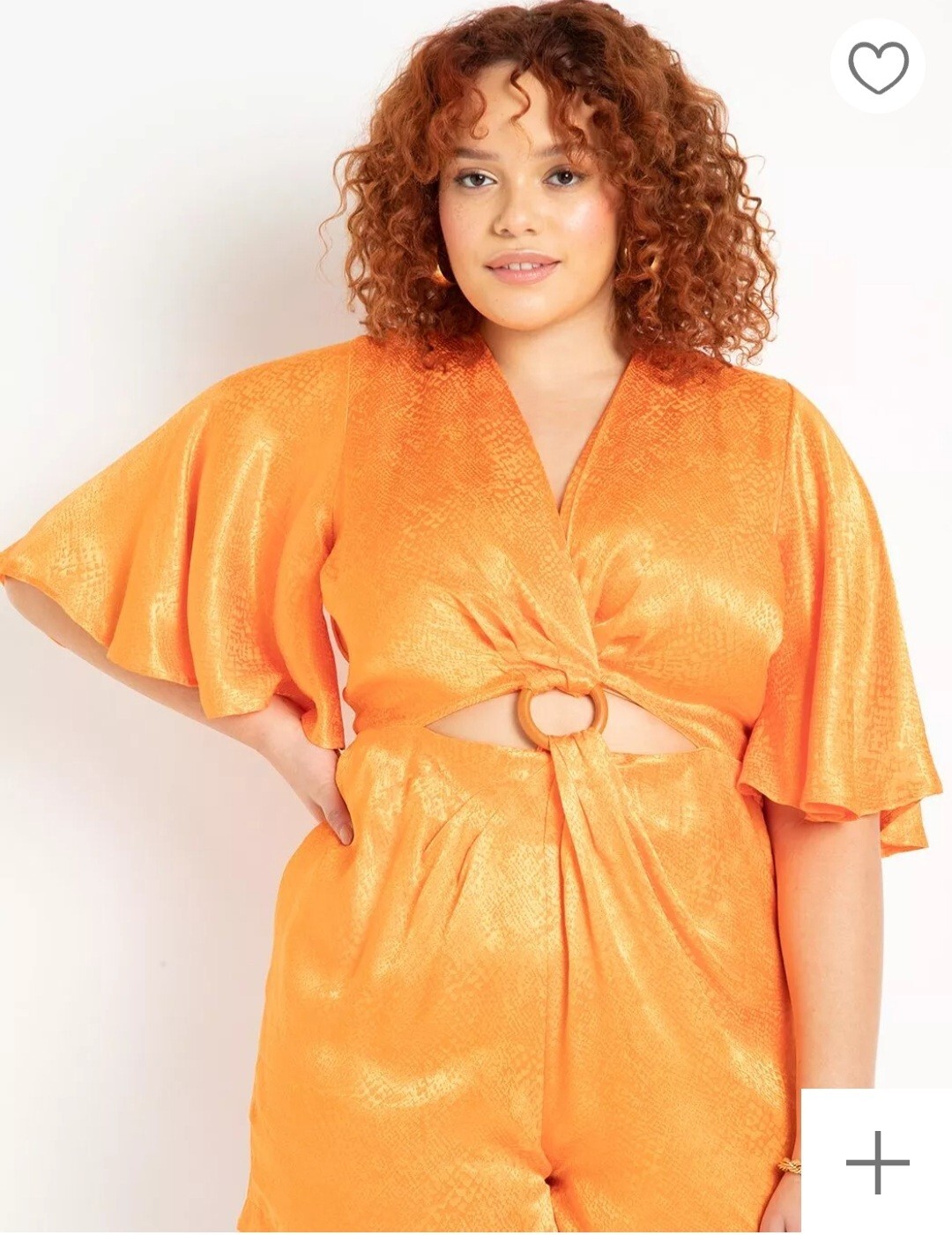Orange Satin Romper 20 msrp $100