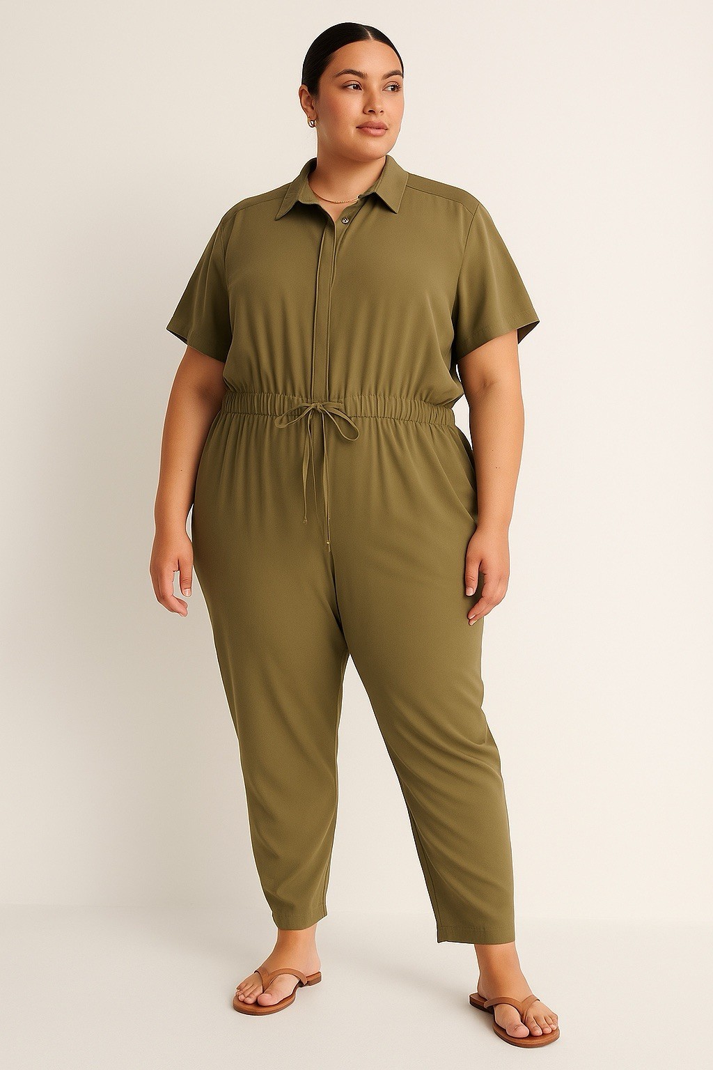 Girlfriend Collective Women’s Green Jumpsuit 5XL Soft Utility Minimalist Casual