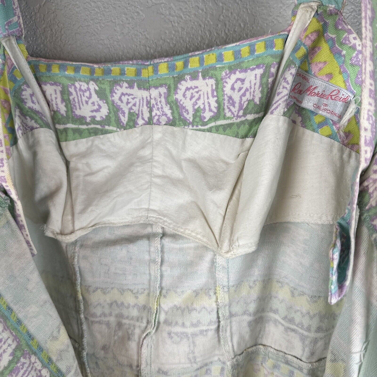 Vintage 1950s Rose Marie Reid Romper Playsuit Swimsuit Size S Pastel Multicolor